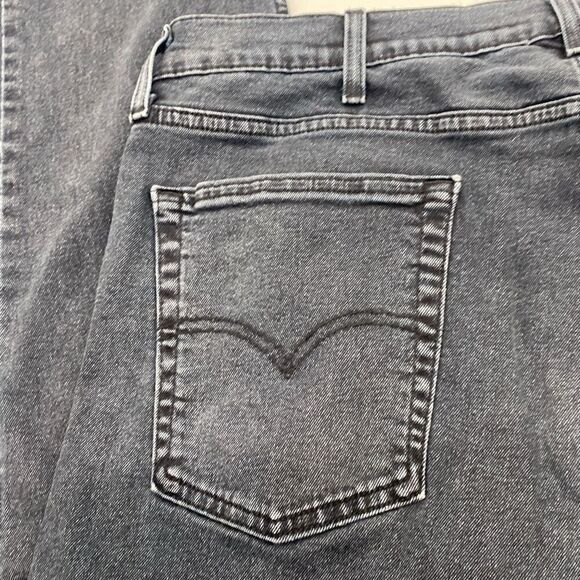 Levi's Men's Regular Fit Straight Leg Stretch 513 Jeans Dark Blue Size 38/34 - Picture 8 of 11